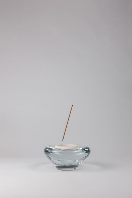 Respiro _ piccolo | Incense Holder in Decorative Objects by gumdesign. Item composed of marble & glass compatible with contemporary style