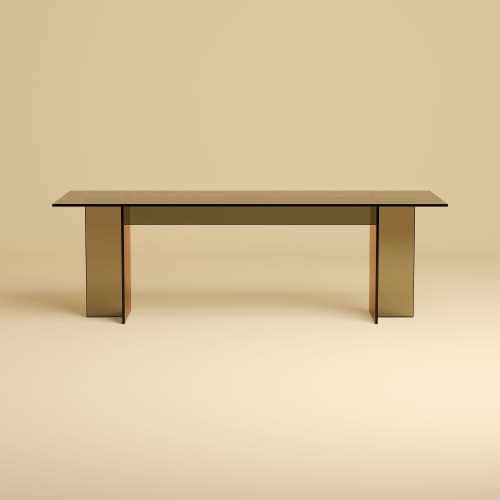 Bronzed Glass Lounge Table - NOOR by Lebanto | Coffee Table in Tables by Lebanto. Item composed of glass in minimalism or contemporary style