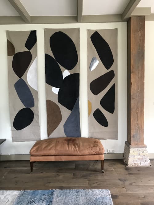 linen panels | Oil And Acrylic Painting in Paintings by sandi gehring. Item composed of linen and synthetic