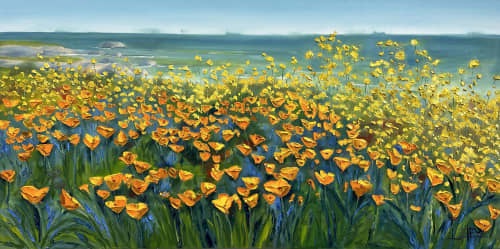 Seaside Serenade | Oil And Acrylic Painting in Paintings by Lisa Elley ART