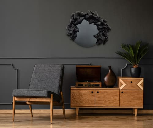 Reflexions Collection Mirror | Decorative Objects by Ted VanCleave Studio. Item composed of fabric & glass