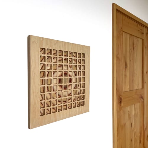 Outie Wall Sculpture | Sculptures by Furbershaworks. Item made of maple wood compatible with minimalism and modern style
