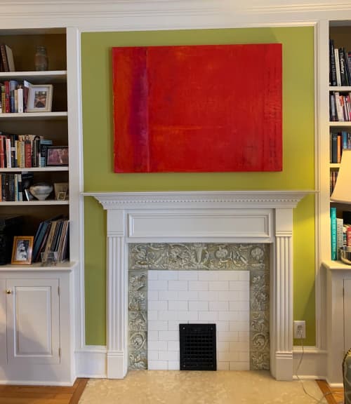 Corazon, 30" x 48" encaustic painting | Oil And Acrylic Painting in Paintings by Graceann Warn. Item made of canvas with synthetic