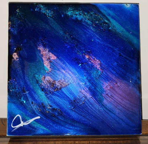 Swept Away | Mixed Media in Paintings by Jenny Gaulter - Fantasy Stone Creations. Item composed of canvas in boho or eclectic & maximalism style