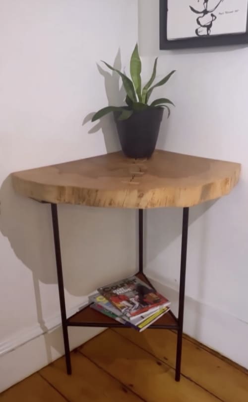 Live Edge Slab Corner Side End Table by Basemeant WRX Wescover Tables