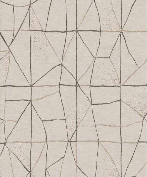 Rug Suono Basso hand-knotted modern beige | Area Rug in Rugs by Atelier Tapis Rouge. Item made of wool works with minimalism & contemporary style