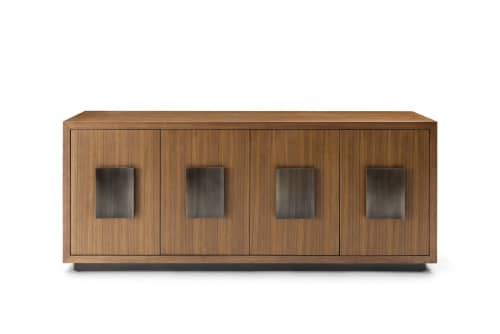 Cordoba Buffet Walnut | Buffet Table in Tables by Greg Sheres. Item composed of walnut & bronze