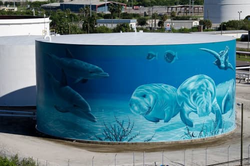 Ocean Mural | Street Murals by Eric Henn. Item made of synthetic