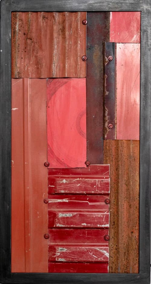 Transfigure #15 Red 2 (wall hanging) | Wall Sculpture in Wall Hangings by GREG MUELLER. Item composed of metal