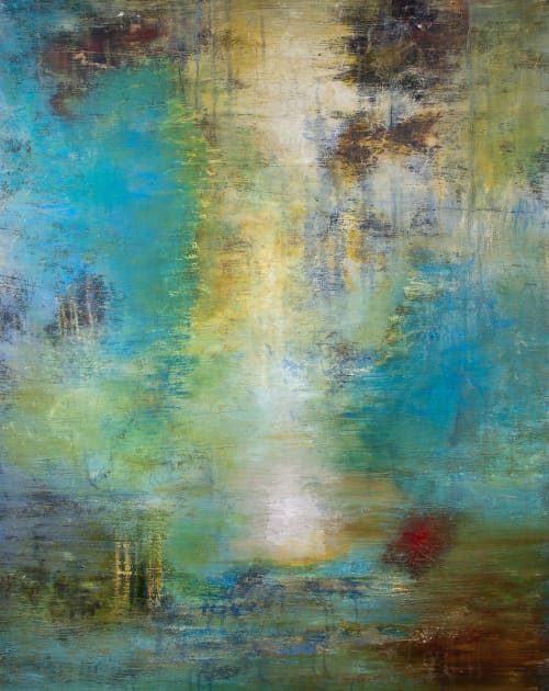 Plunge | Oil And Acrylic Painting in Paintings by Adam Shaw Studio | New York in New York. Item composed of canvas and synthetic