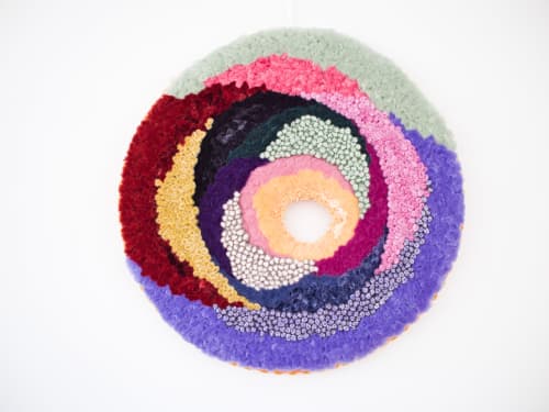 Galaxy 33 | Tapestry in Wall Hangings by Yunan Ma Fiber Art. Item made of wool with copper