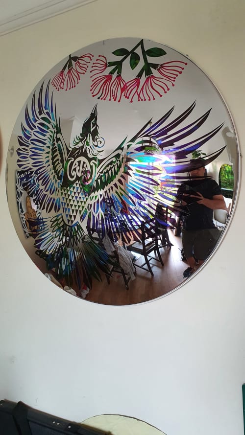 My new series of Convex mirror paintings 1 of 3 | Watercolor Painting in Paintings by Frederick Worrell Art and Design. Item composed of glass & synthetic
