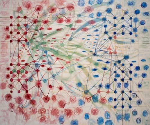 Rumination | Oil And Acrylic Painting in Paintings by Sabre Esler. Item composed of canvas and synthetic