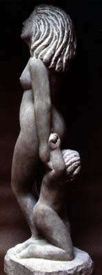 Mother and Child | Public Sculptures by Jim Sardonis. Item composed of stone
