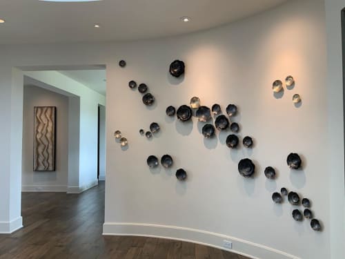 Porcelain Installation | Wall Sculpture in Wall Hangings by Lucrecia Waggoner. Item made of ceramic