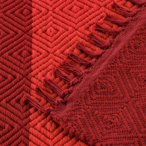 Sweet Chilli Handwoven Rug | Area Rug in Rugs by Weaver. Item composed of cotton in boho or country & farmhouse style