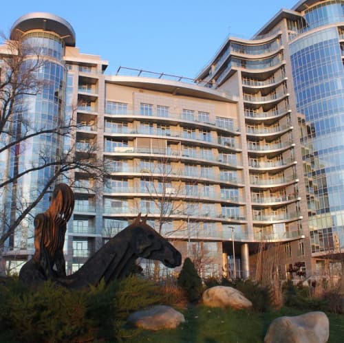 Outdoor Sculpture | Public Sculptures by Alex Lidagovsky | Riviera Riverside Yacht Club in Kyiv. Item made of steel