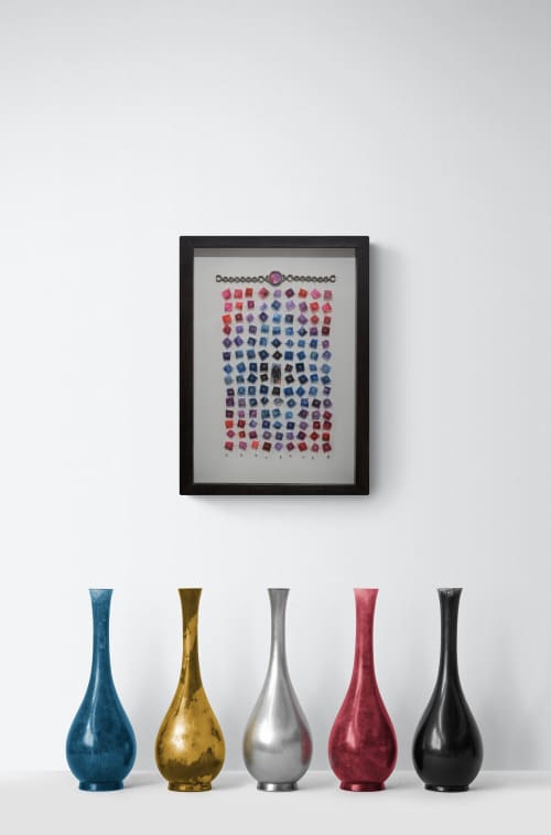 Watchband Tapestry - Shadow Man | Wall Sculpture in Wall Hangings by Rachel Leibman. Item made of synthetic