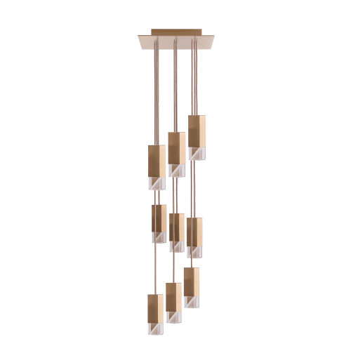 Lamp/One Brass 9-Light Chandelier | Chandeliers by Formaminima