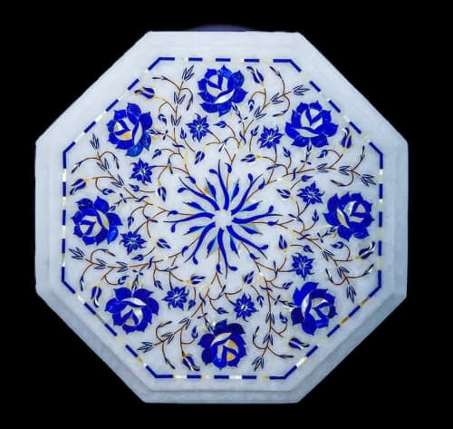 white marble table, coffee table, end table, tabletop | Tables by Innovative Home Decors. Item composed of marble compatible with country & farmhouse and art deco style
