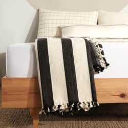 Black and white discount throws