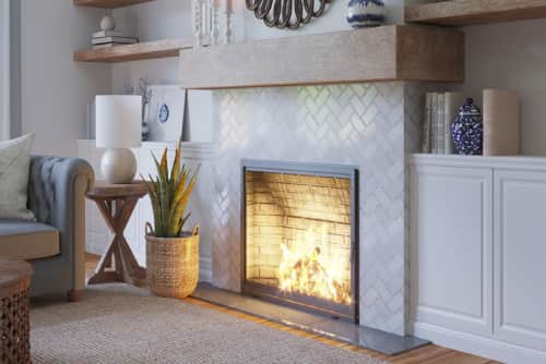 Chic Fireplace Tile