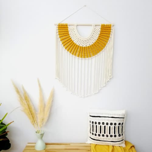 Water Inspired Macramé Wall Hanging with Driftwood by Calla Michaelides  Lokku