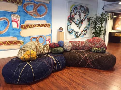 Tanya Aguiñiga - Sculptures and Macrame Wall Hanging