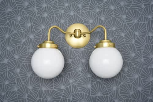 Lighting: White Meets Brass