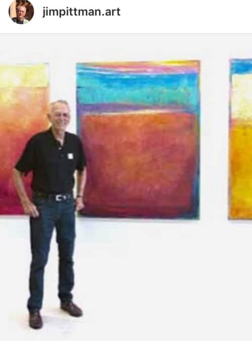 Jim Pittman - Paintings and Macrame Wall Hanging