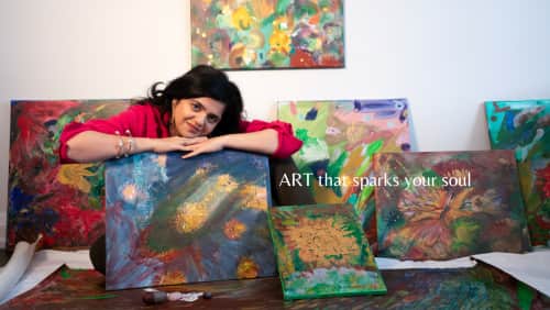 Parineeta Patel- Nature Inspired Cosmic Abstracts - Paintings and Art