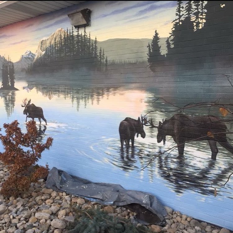 Miamisburg Moose Lodge mural by Eric Henn at Miamisburg Moose Lodge ...