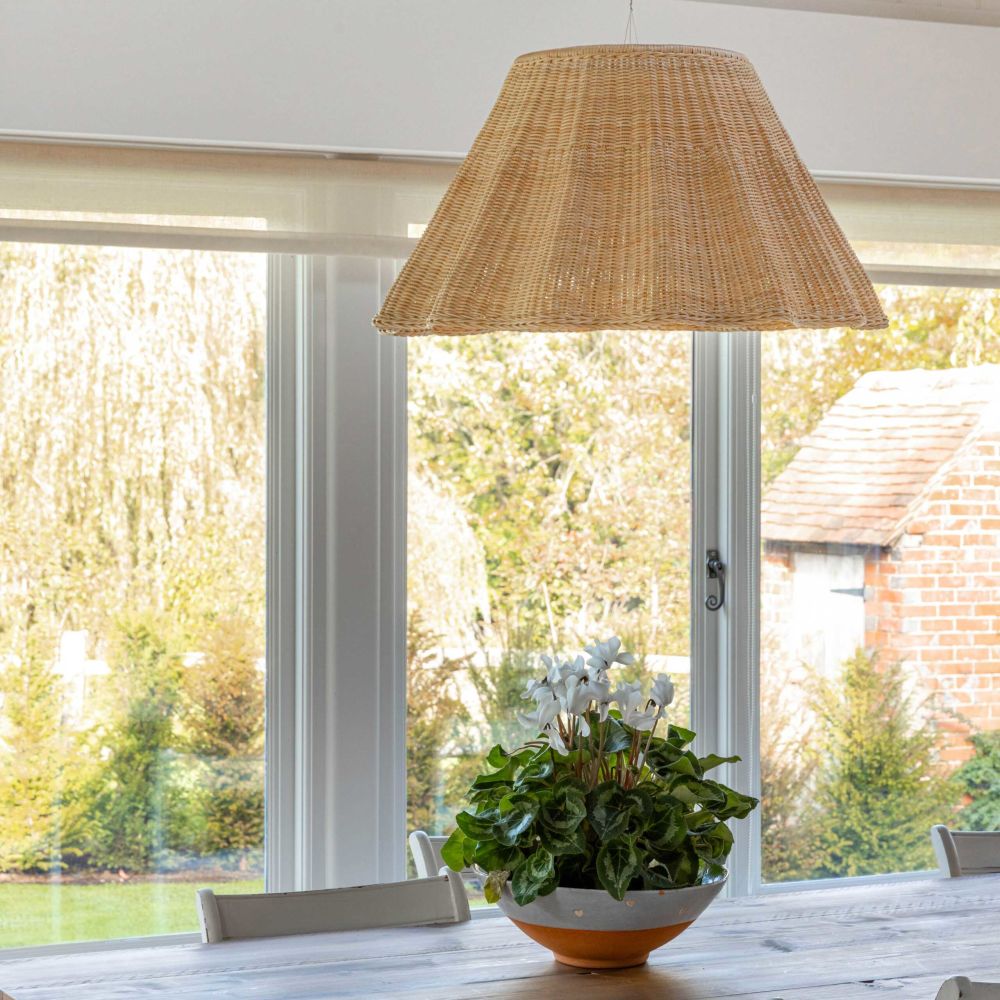 Wave Rattan Lampshade (XL) by Hastshilp Wescover Lighting