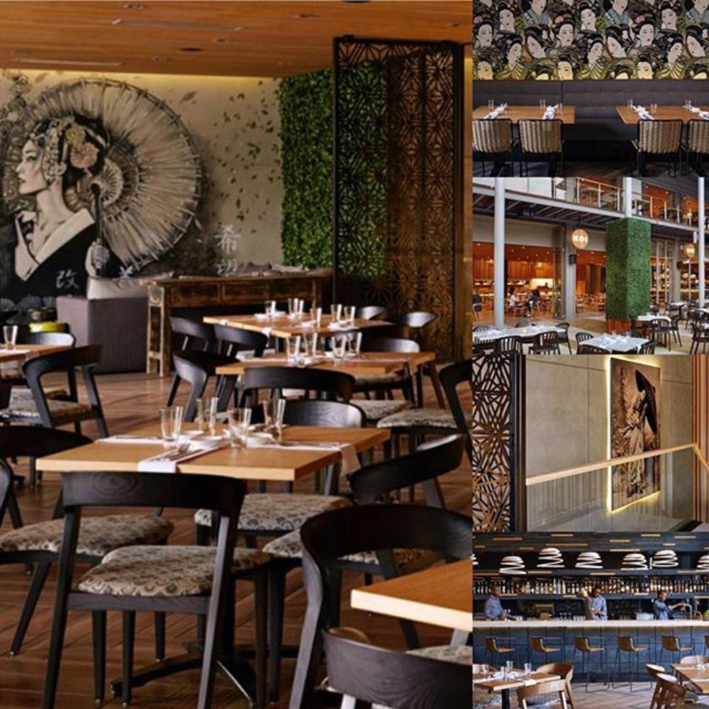 Koi Restaurant, Design Quarter by Peacock Art & Design at Design