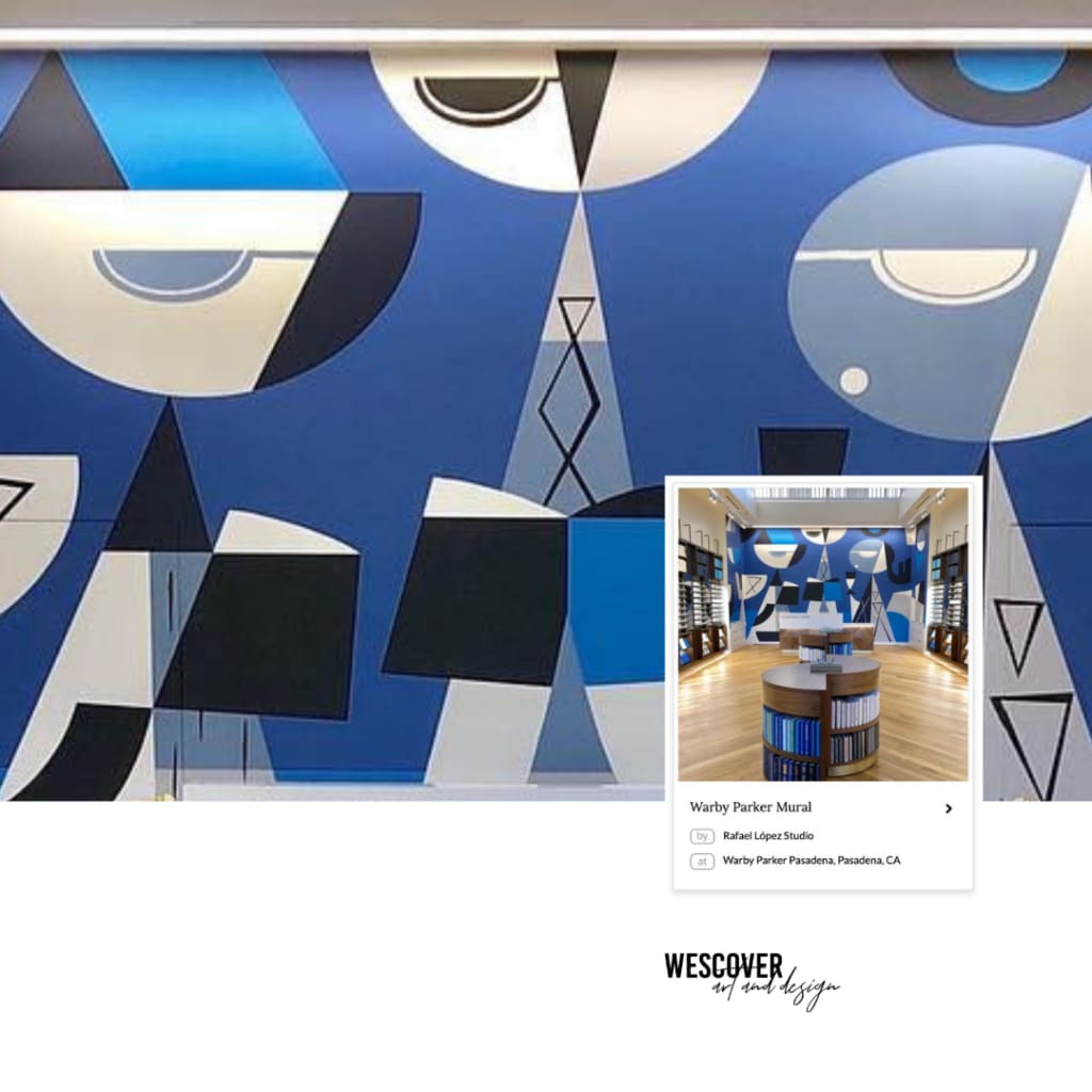 Warby Parker Mural by Rafael López Studio in Warby Parker Pasadena as seen on Wescover.