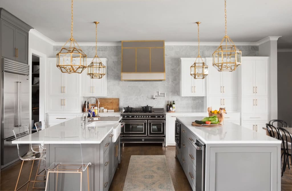 warm gray kitchen cabinets