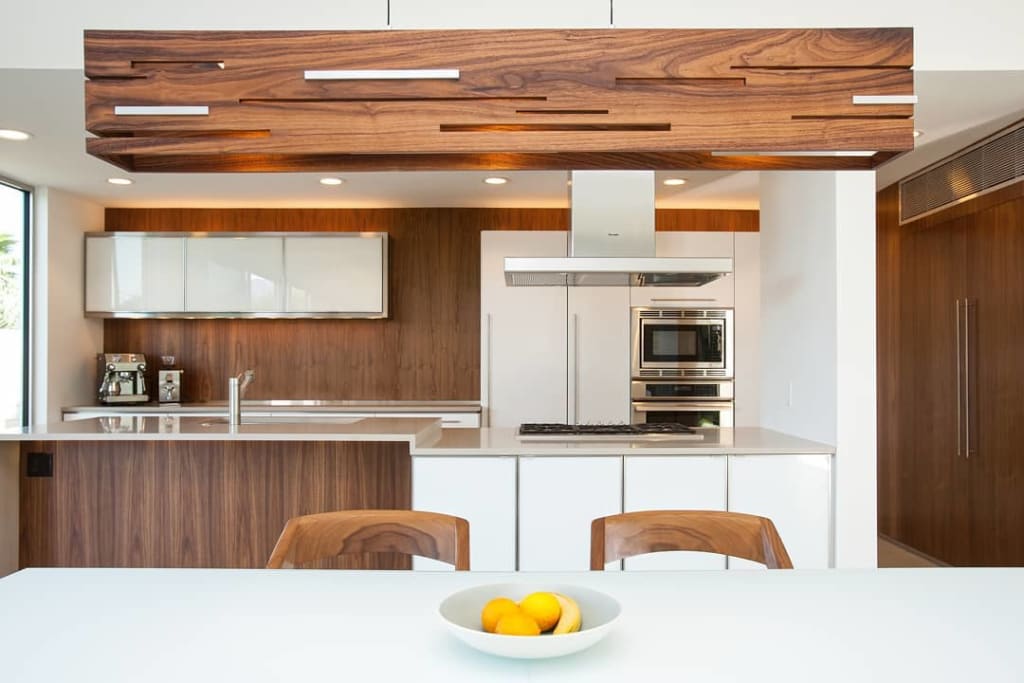 Aeris Linear Pendant by Cerno located at a Private Residence in Palm Springs, CA as seen on Wescover.
