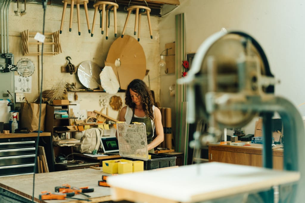 Yvonne Mouser in her San Francisco workshop.