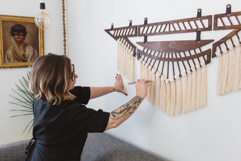 Thunderbird wall hanging by Wanderluxe as seen in this Rhode Island Private Home on Wescover.