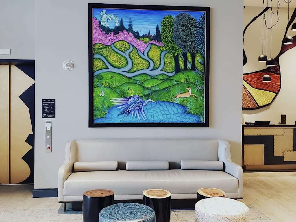 Marriott Hotel Commission by Sonia Benjamin located at The MC Hotel, Autograph Collection, Montclair, NJ as seen on Wescover.