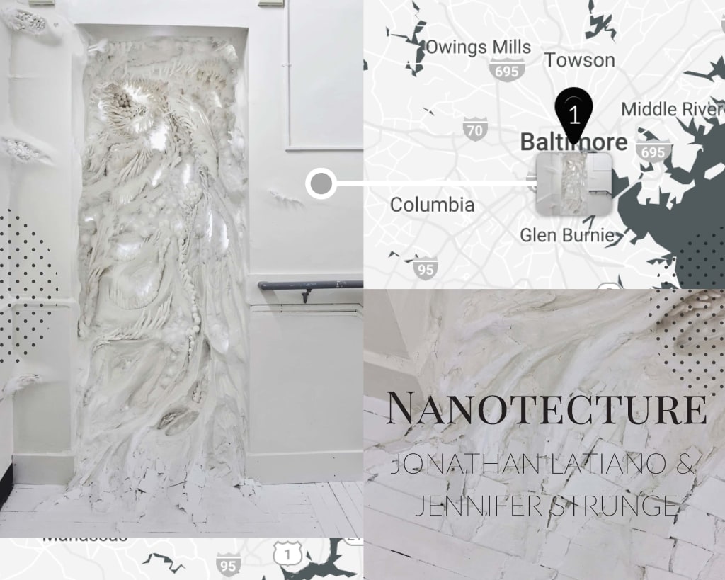 Nanotecture, a collaborative sculpture by Jonathan Latiano and Jennifer Strunge, as seen at the School 33 Art Center.