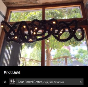 Knot Light by Seth Quest. As seen on Wescover.