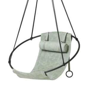 Sage Leather Swing Chair - Studio Stirling