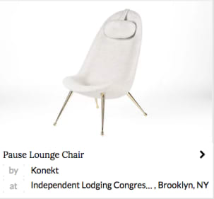 White modern lounge chair by Konekt