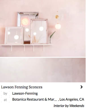 warm sconces by Lawson-Fenning at a restaurant and market