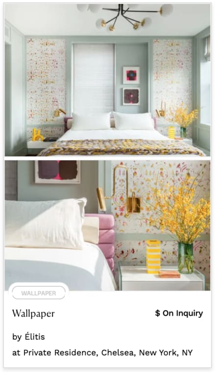 feature white wallpaper yellow and pink splatter