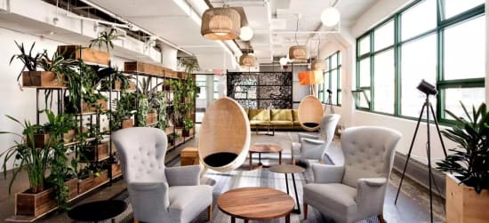 Earthy and minimal office space