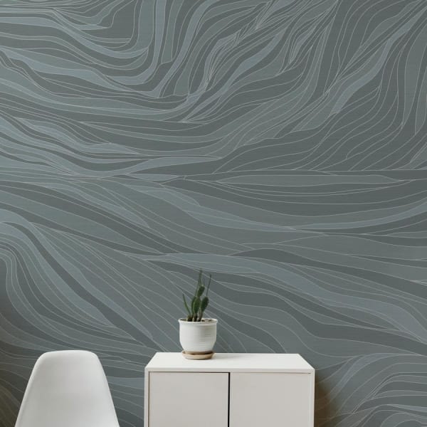 CURRENTS wallpaper is inspired by the organic flow of water currents.