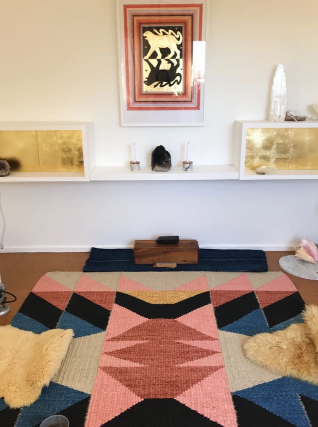 House of the Standing Moon Rug by TANU handwoven textiles.A La Casa de Freja pick featured on Wescover.