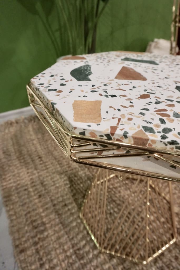 Bend Goods terrazzo table at WestEdge 2019. Wescover